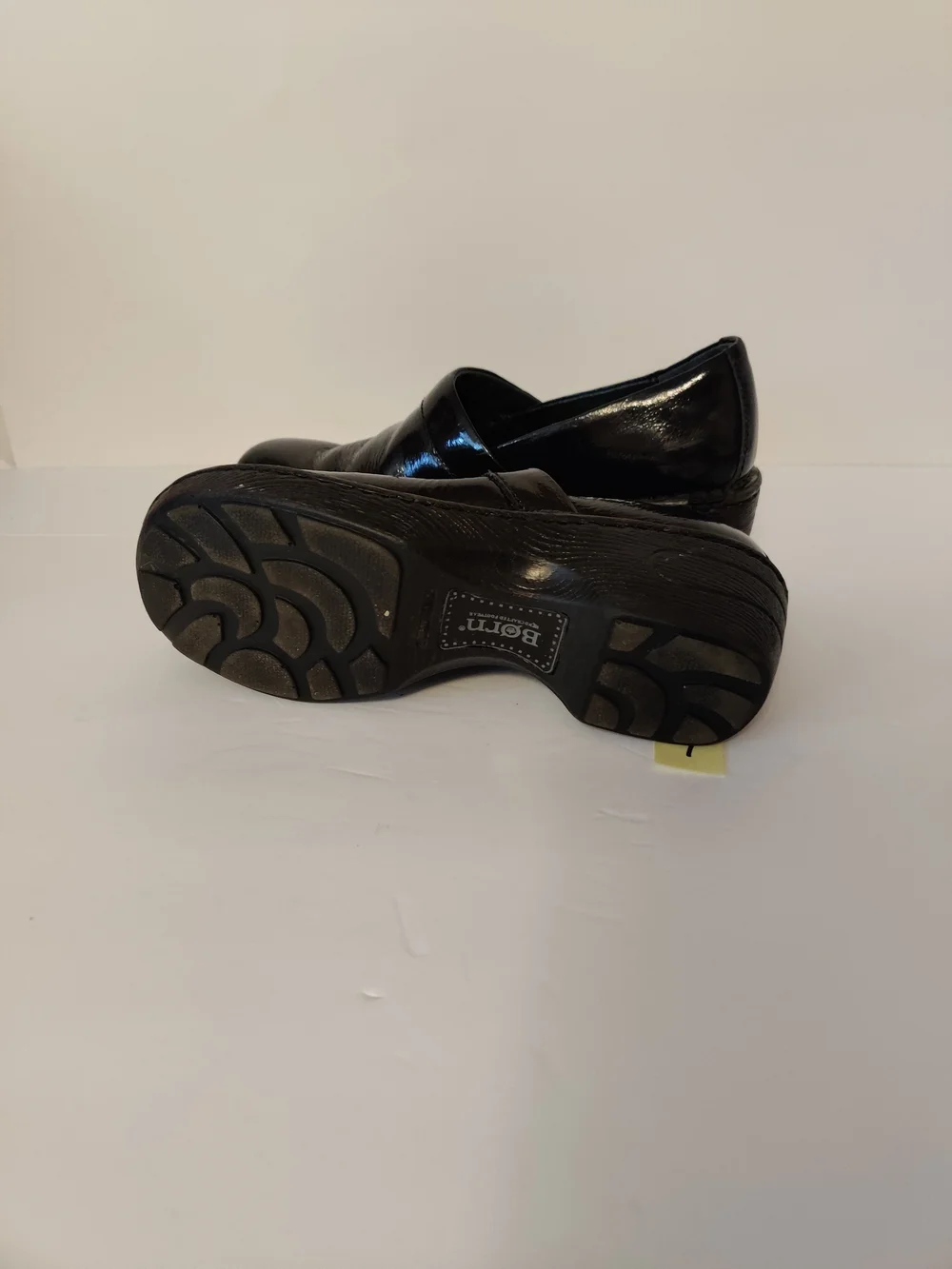 Born Handcrafted Black Patent Leather Slip-On Women's 8